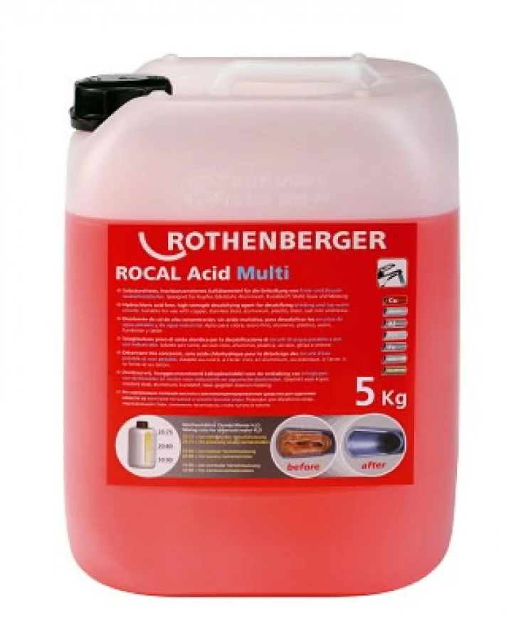 Vamzdžių nukalkinimo koncentratas ROCAL Acid Multi 5kg, Rothenberger
