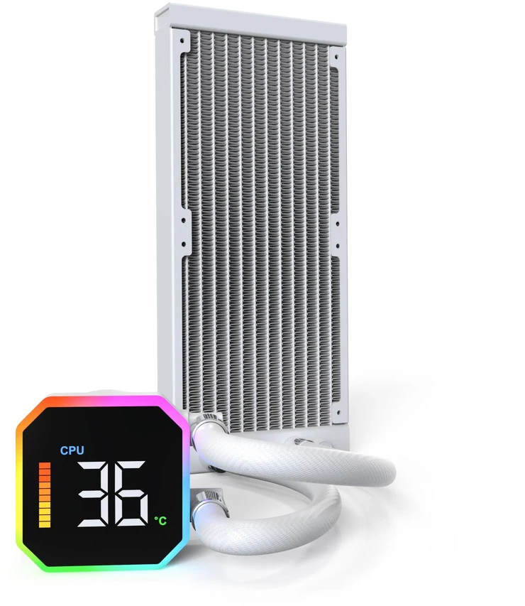 Skysčio aušinimas Montech HyperFlow Digital 240 Balta