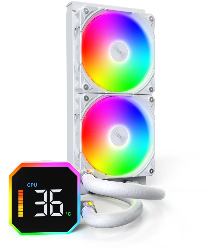 Skysčio aušinimas Montech HyperFlow Digital 240 Balta