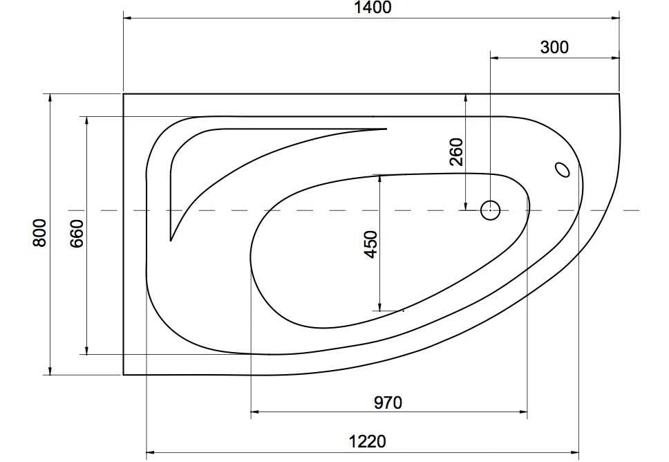Vonia, kampinė Besco Piramida Cornea, 140 cm x 80 cm x 55 cm, kampinis, balta sp.