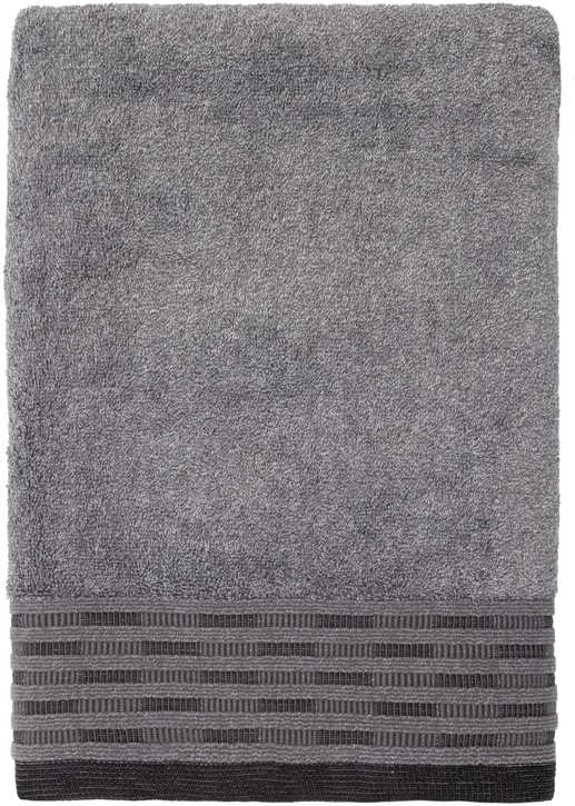 Domoletti RANKŠLUOSTIS HUDSON 650 GSM 70X140CM TAMSI PILKA