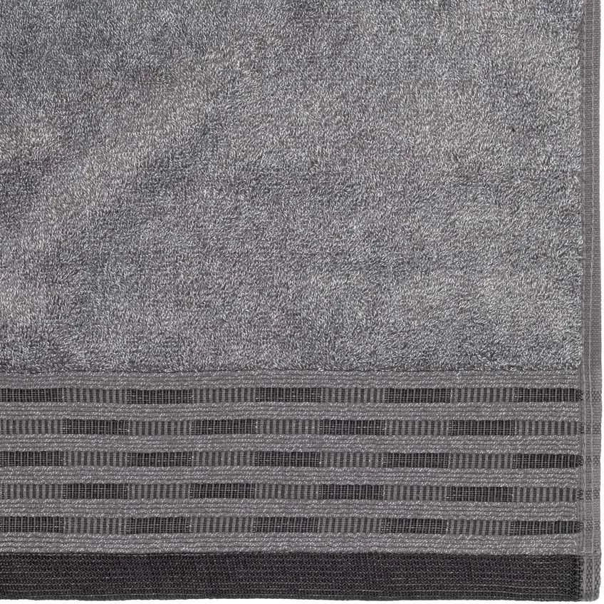 Domoletti RANKŠLUOSTIS HUDSON 650 GSM 70X140CM TAMSI PILKA