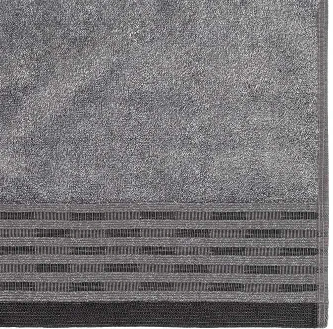 Domoletti RANKŠLUOSTIS HUDSON 650 GSM 70X140CM TAMSI PILKA