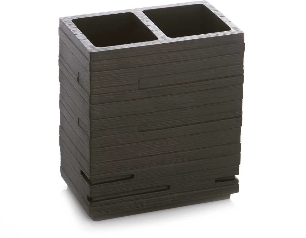 Dantų šepetėlių stiklinė DOMOLETTI BPO-0350B, juoda
