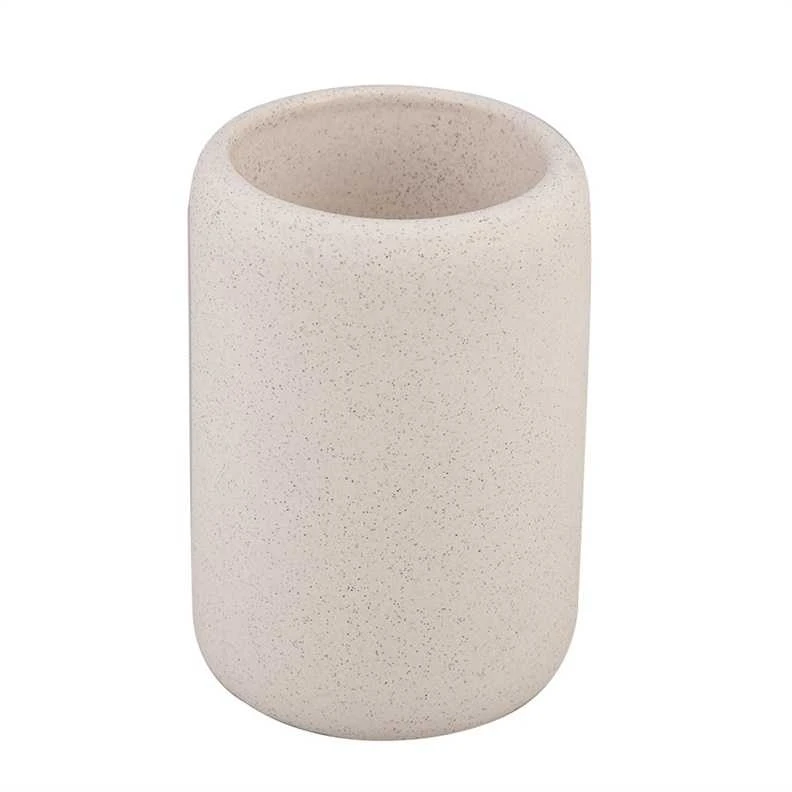 Domoletti Stiklinė dantų šepetėliams Granit BCO-0597C, smėlio spalvos