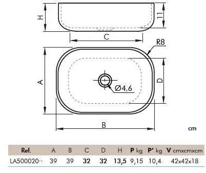 Masterjero JetWorld KRAUTUVE CATANIA 385X385X140 Matinis Pilkas