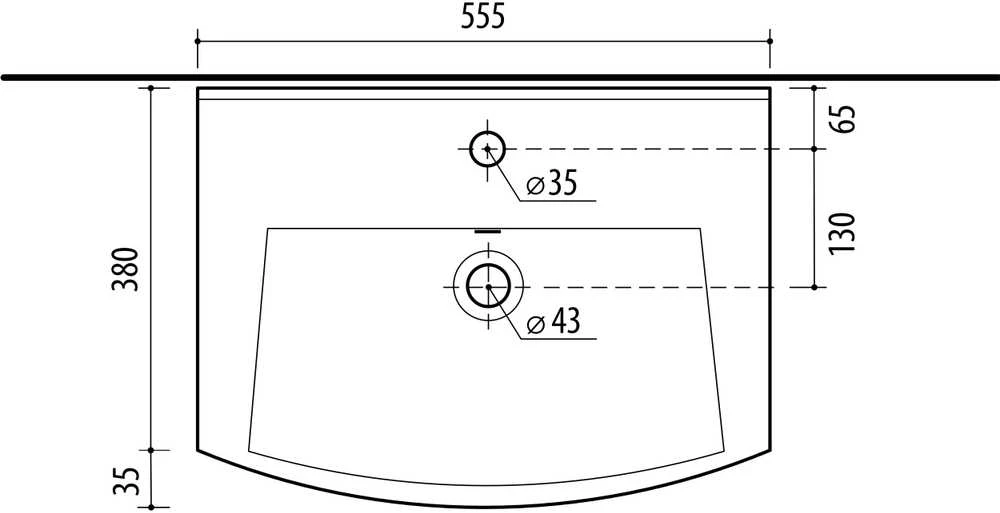 Praustuvė RIVA 55, 555×415 mm