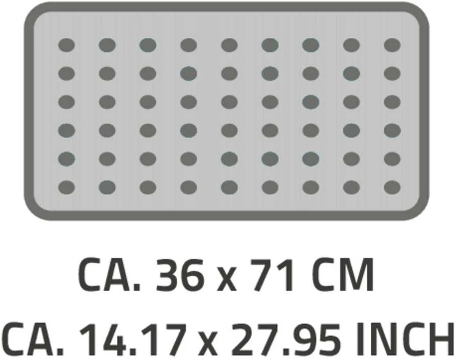 Vonios grindų kilimėlis Ridder Promo 167807, pilkas, 71x36cm