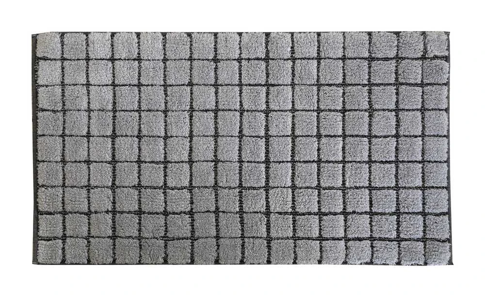 Vannas istabas paklājs Saniplast Plaza Perla, pelēka krās., 110 cm x 60 cm