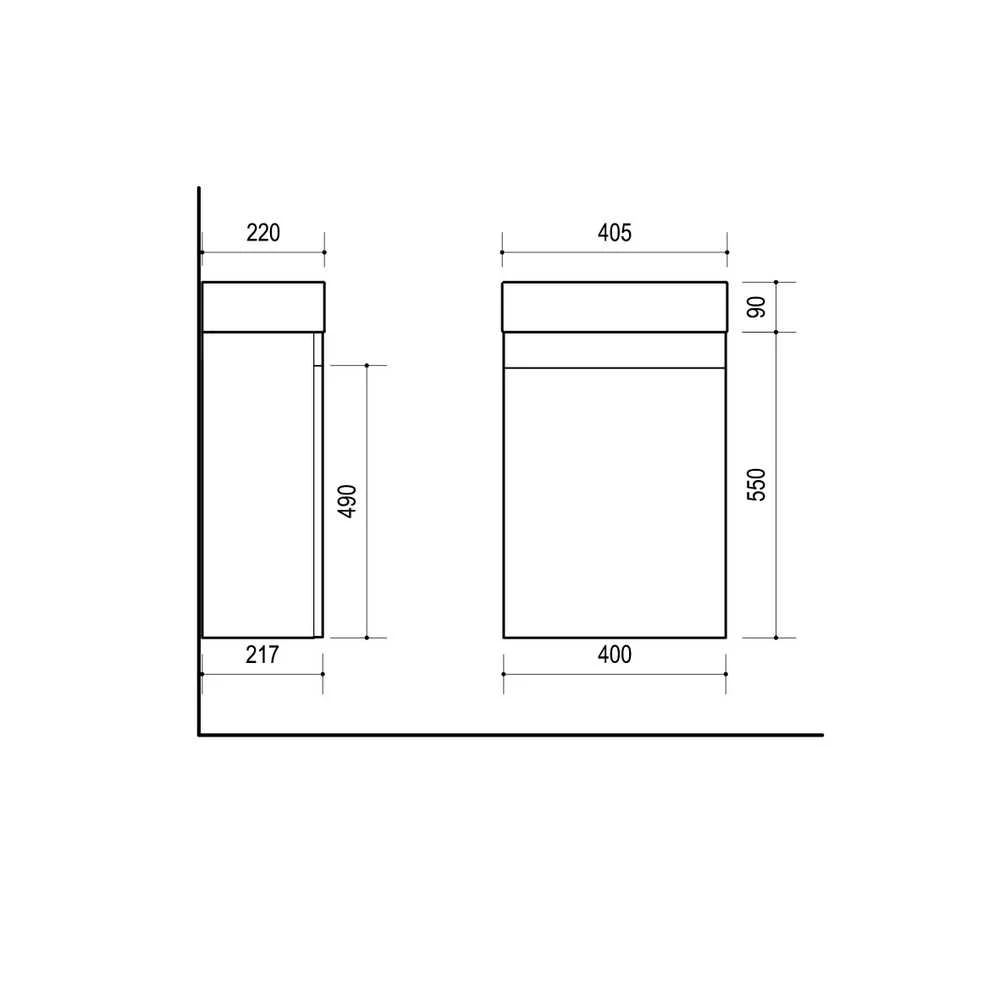 Domoletti CABINET SA 40I SONOMA OAK WITH BASIN