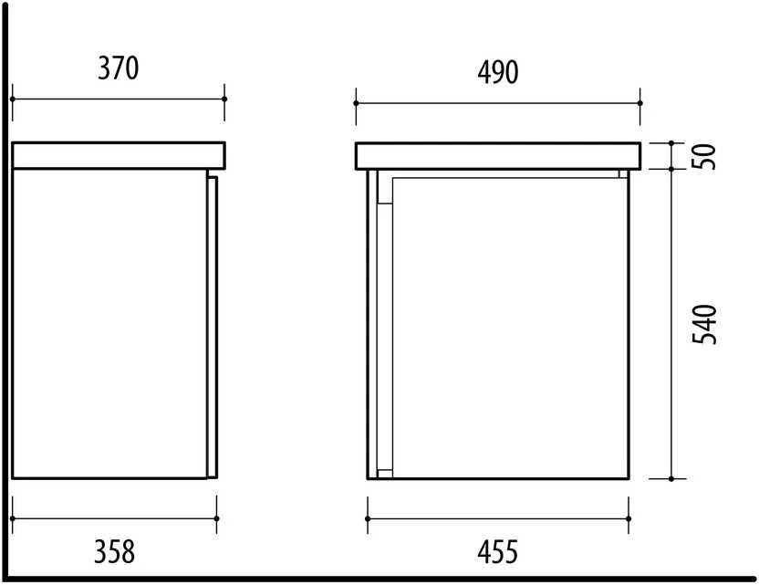 RIVA SPINTELĖ PAKAB SU PRAUS WTU-50WH-PM BALT