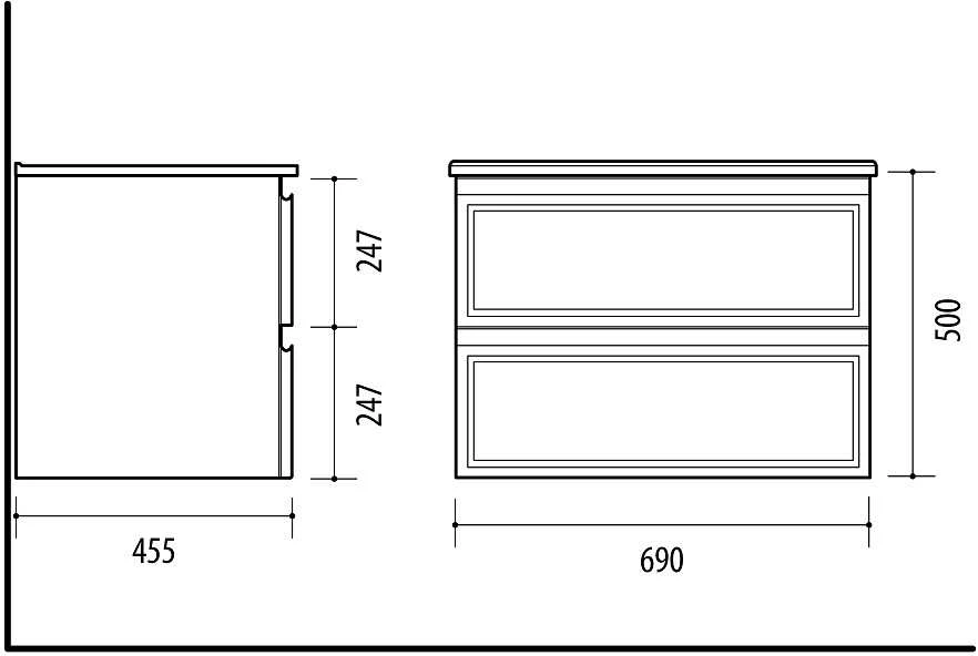 Domoletti BATHROOM CABINET DOMOLETTI SA 70DL-2