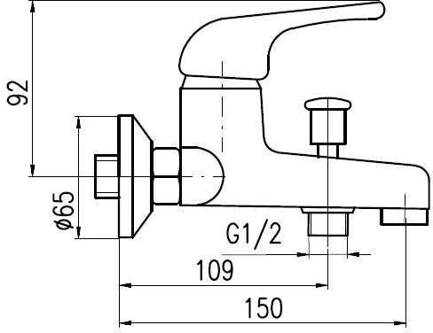 Maišytuvas praustuvui Domoletti BATH MIXER SELENGA ECO* DSEE054.5/1