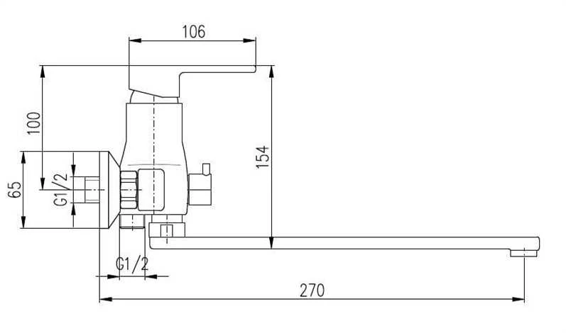 Maišytuvas praustuvui Domoletti BATH AND BASIN LEVER MIXER DVT453.5/1