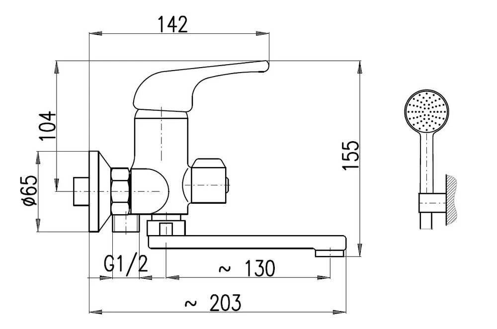 Vonios maišytuvas Domoletti BATH MIXER SELENGA ECO* DSEE051.5/1