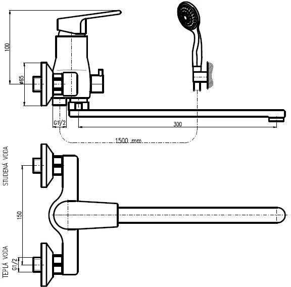Maišytuvas praustuvui Domoletti BATH FAUCET COLORADO DCO153.5/1