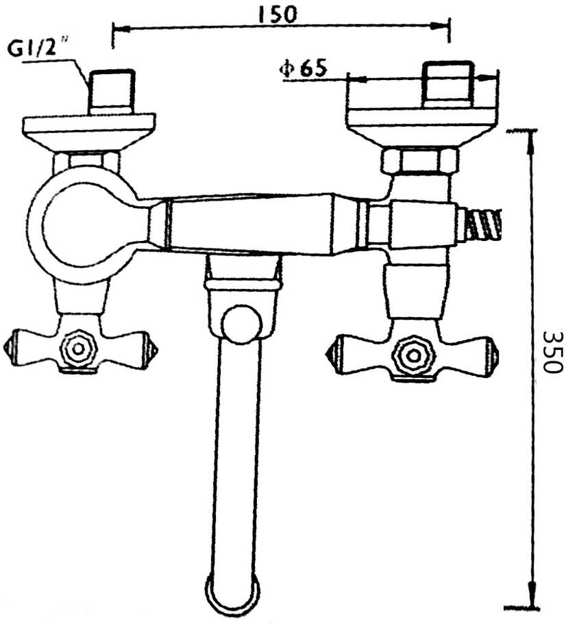 Vonios maišytuvas su dušo komplektu Thema Lux Tulsa CD-53403A, chromo sp.