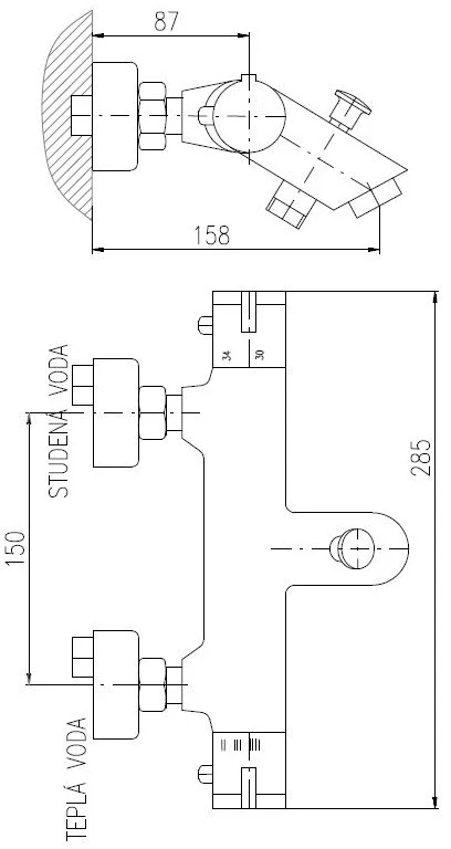 Termostatinis vonios maišytuvas Domoletti DTRM54.5