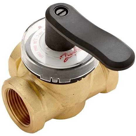 Rotacinis vožtuvas DANFOSS, bronzinis, trišakis, HRB 3, d25 Kvs10