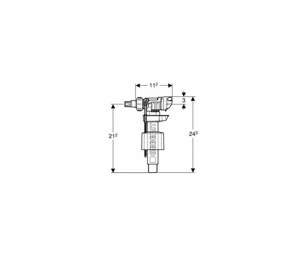 Vandens pripildymo mechanizmas Geberit 136.723.00.3, 3/8″