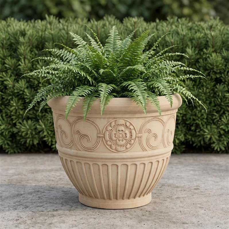 Domoletti Greenship FLOWER POT SPW OB81-C D40.6 BEIGE