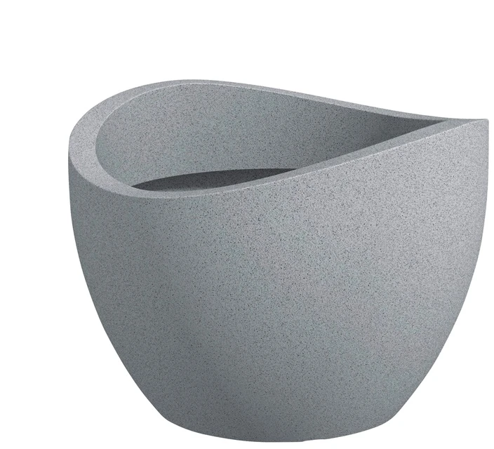 Scheurich Wave Globe 250 lauko sodinamoji gėlė vazone, stovima, plastikinė, pilka