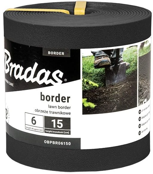Bradas Vejos apvadas BORDER 6m x 15cm juoda OBPBK06150 Bradas 2326