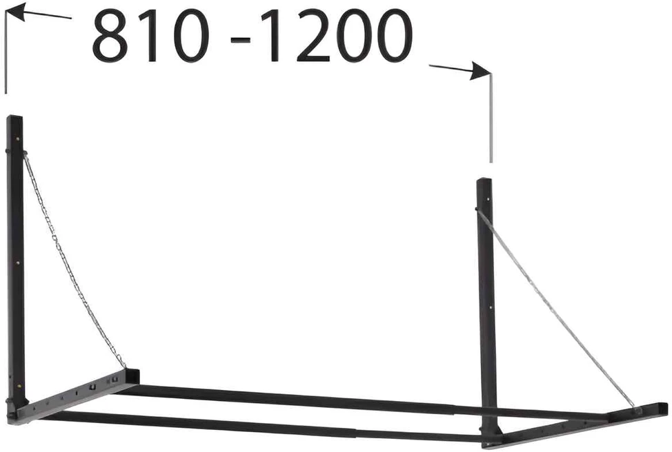 Velano Automobilio padangų laikiklis SGO Goliat, 810-1200 x 715 x 725 mm, juodos sp.