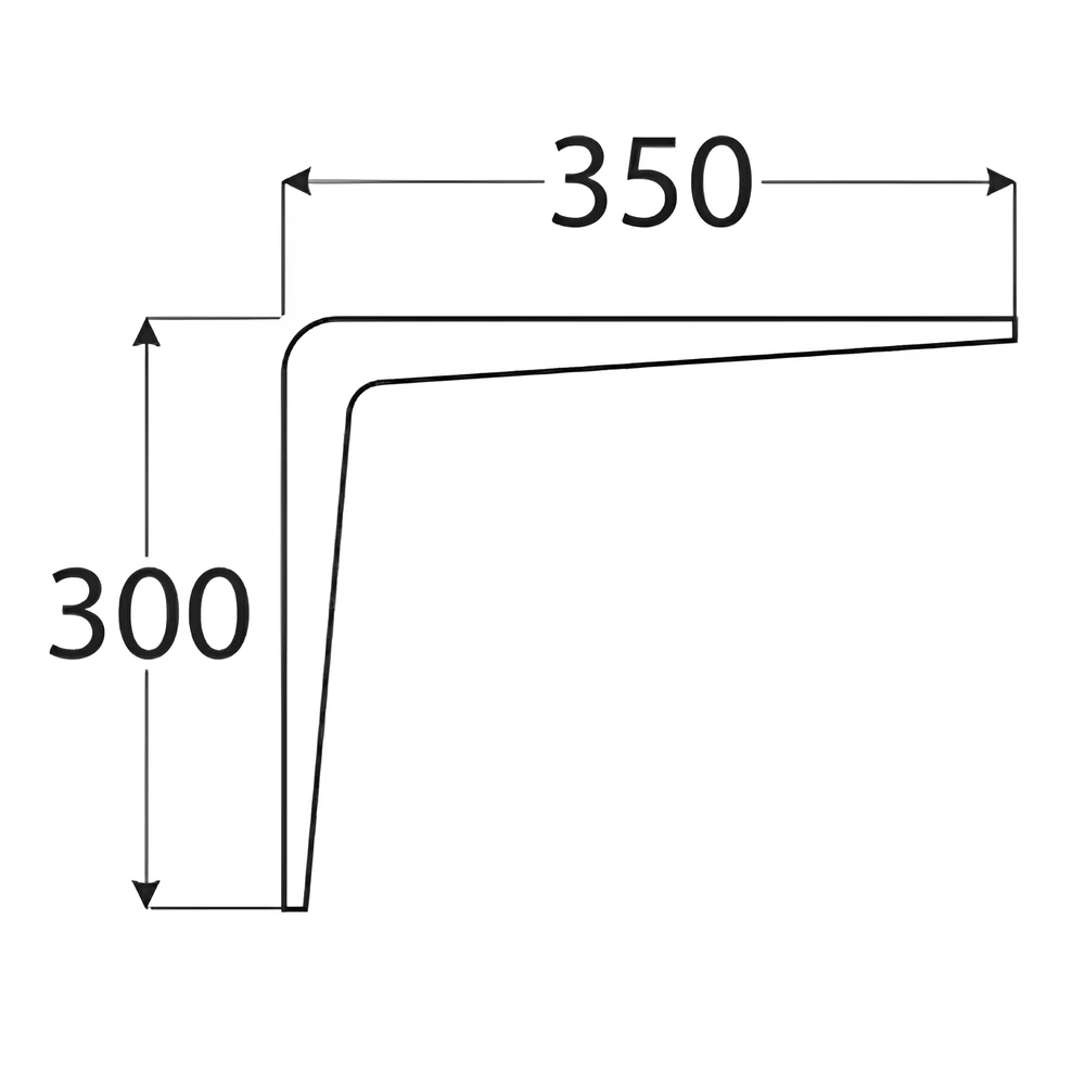 Velano Konsolė WS 300x350mm (iki 34kg) plieninė pilka