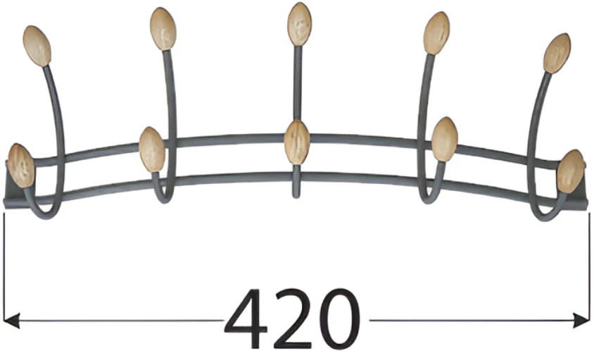 Velano Kabykla WUB 2 410mm Juoda 5 kabliukų