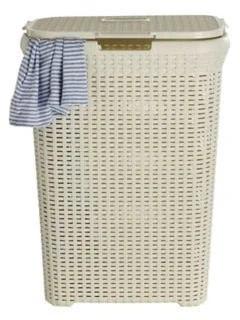 Veļas kaste Curver 189207, 60 l, bēša, 44.8 cm x 34.1 cm