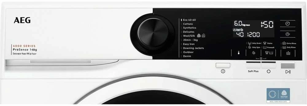Skalbimo mašina AEG 6000 serija, ProSense, L6SE26WE, 6kg