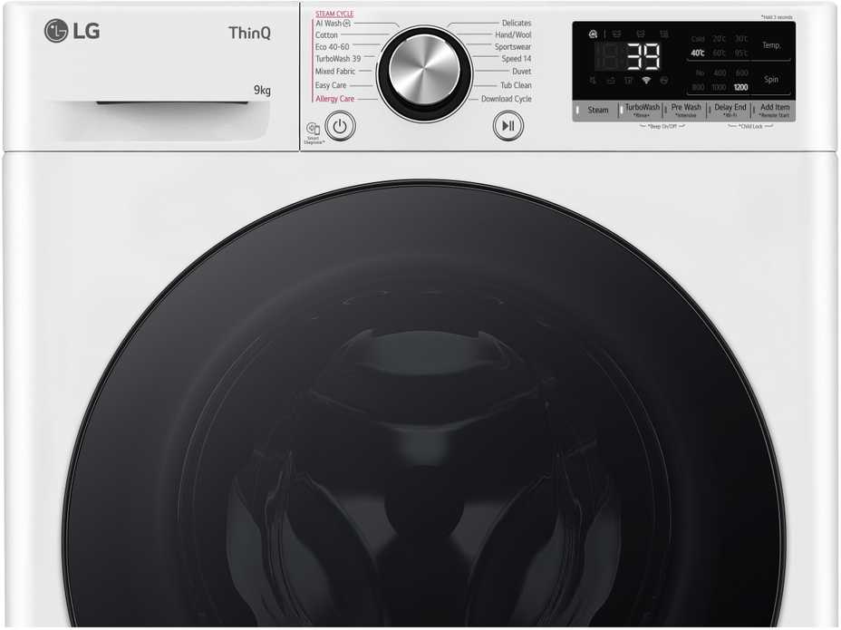 Skalbimo mašina LG F2WR709S2W, 9 kg, 47.5 cm, Wi-Fi