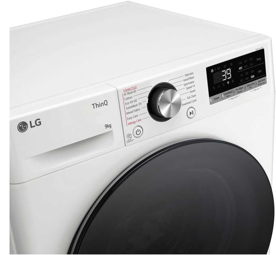 Skalbimo mašina LG F2WR709S2W, 9 kg, 47.5 cm, Wi-Fi