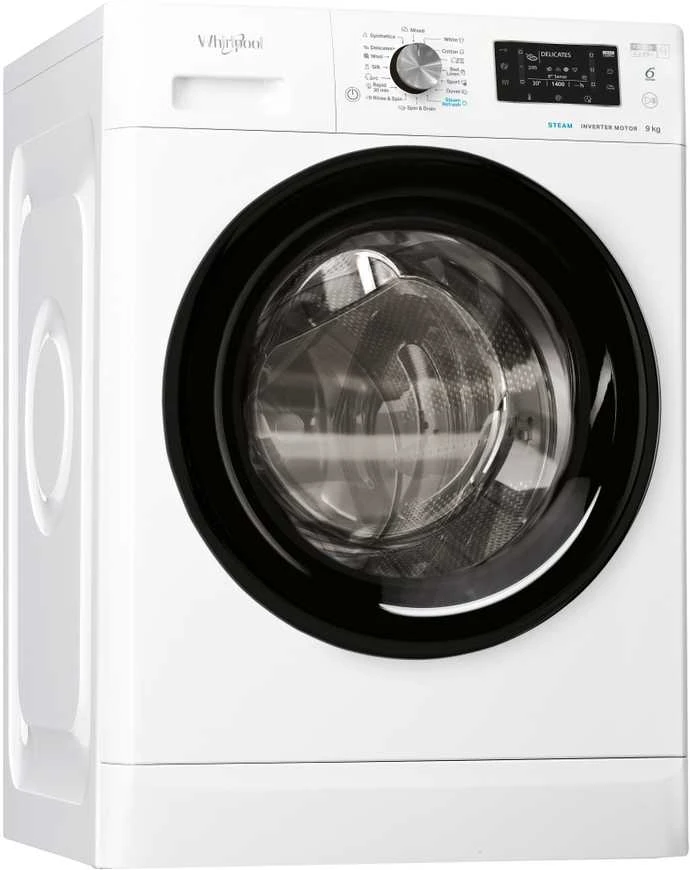 WHIRLPOOL Skalbimo mašina FFD 9489 BV EE, 9kg, 1400 rpm, Energy class A, Gylis 63 cm, Inverter motor, Juodas doors
