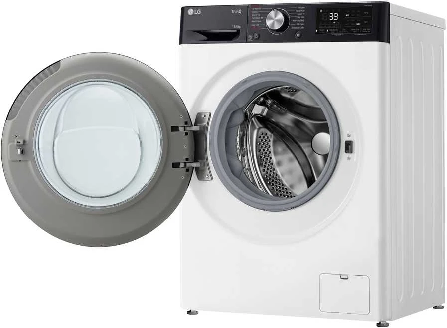 LG | Skalbimo mašina with Dryer | F4DR711S2H | Energy efficiency class A | Front loading | Skalbimo talpa 11 kg | 1400 RPM | Gylis 56.5 cm | Plotis 60 cm | Ekranas | LED | Drying system | Drying capacity 6kg | Steam function | Direct drive | Wi-Fi | Baltas