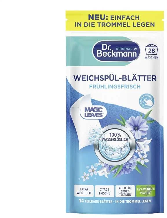 Dr_Beckmann Skalbinių minkštiklis Dr. Beckmann FLORAL, lapeliais 0.62 l
