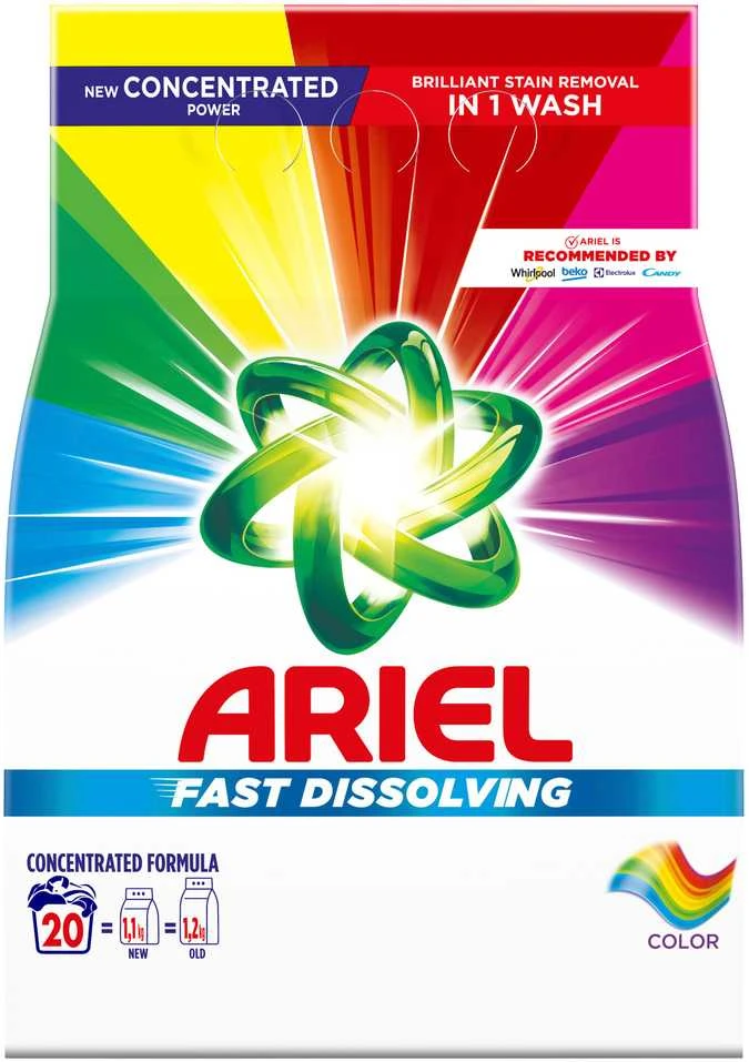 Skalbimo milteliai Ariel Color, 20sk./ 1,1kg