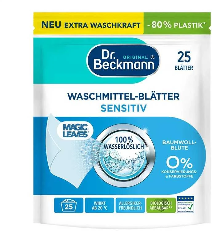 Dr_Beckmann Skalbimo lapeliai Dr. Beckmann JAUTRIAI ODAI, 25 vnt.