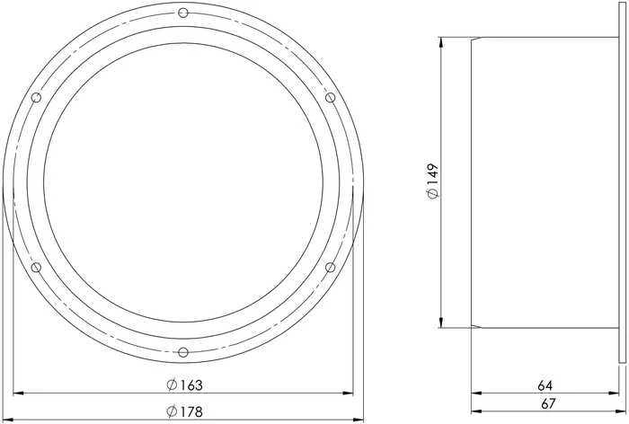 Ventiliacinis adapteris EUROPLAST VF150, D150