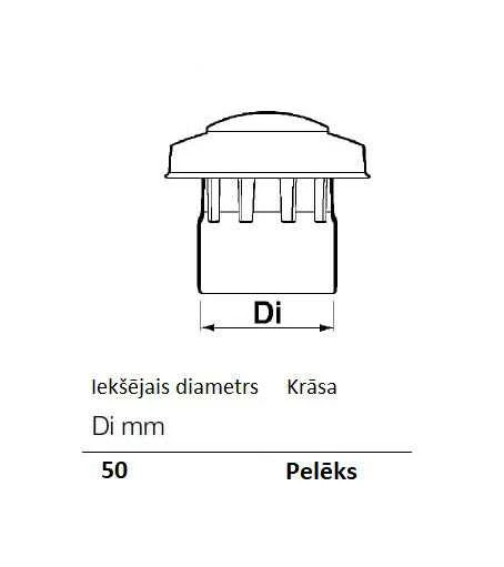 Wavin Baltic Ventiliacijos stogelis WAVIN, d 50