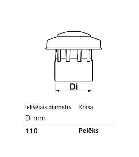 Wavin Baltic Ventiliacijos stogelis WAVIN, d 110