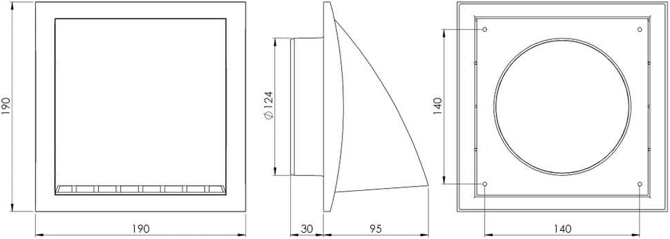 Išorinės ventiliacijos grotelės EUROPLAST ND12FVA, antracito