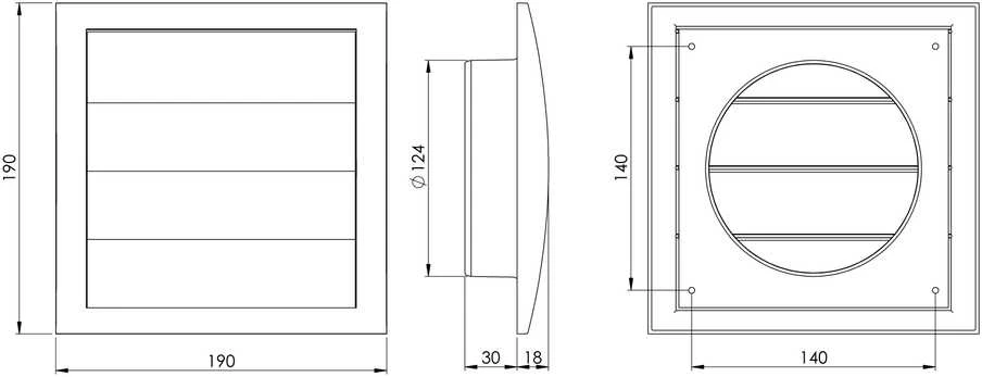 Ventiliacijos grotelės su žaliuzėmis EUROPLAST ND12Z, D125