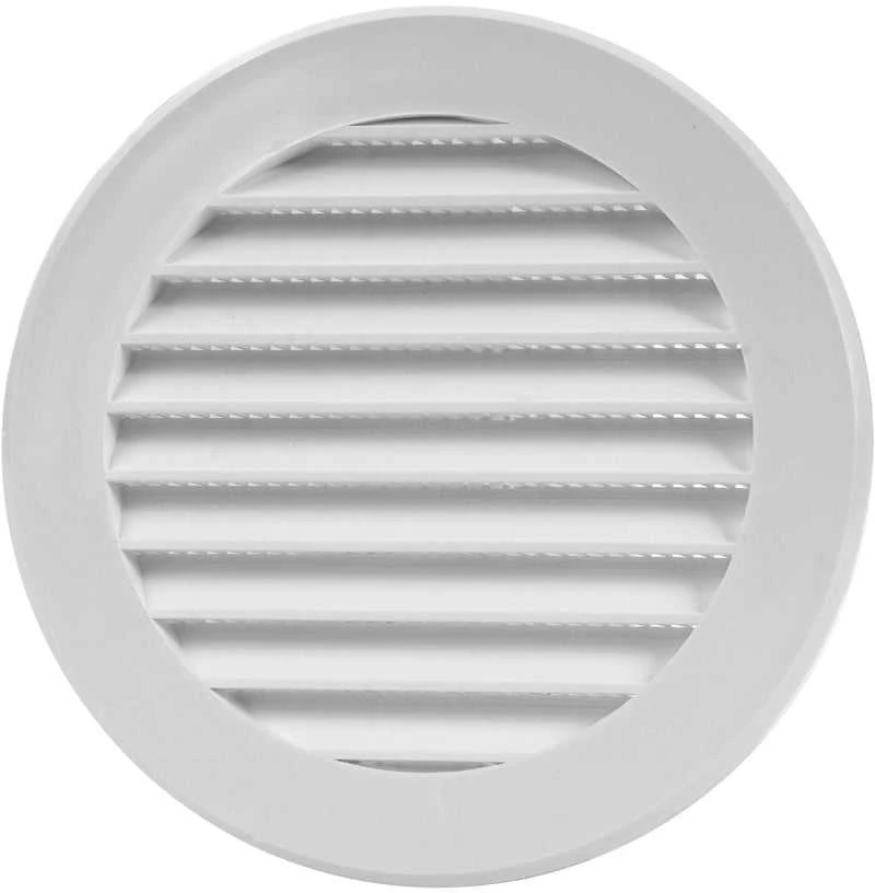 Plast. ventiliacijos grotelės EUROPLAST VR100, D100, baltos