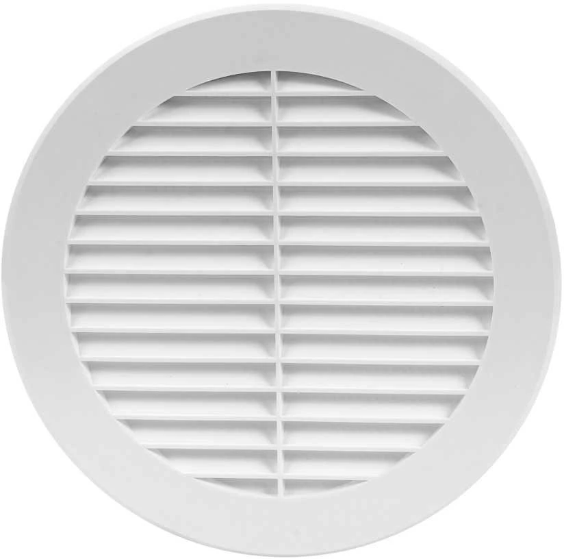 Plast. ventiliacijos grotelės EUROPLAST VR150, D150, baltos