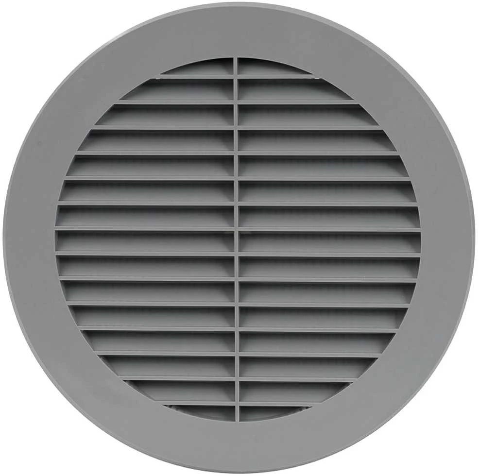 Plast. ventiliacijos grotelės EUROPLAST VR150P, D150, pilkos