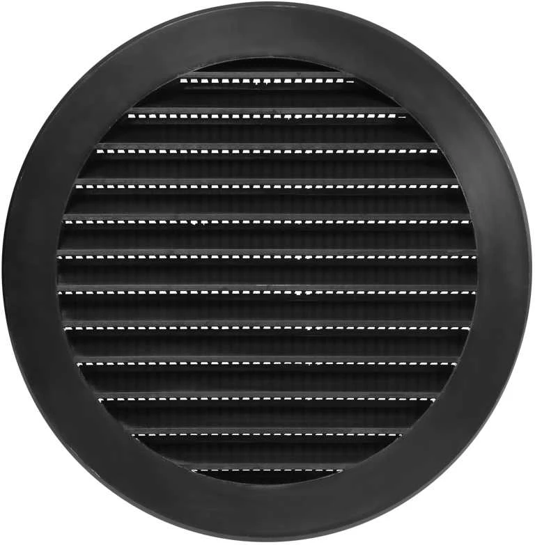 Plast. ventiliacijos grotelės EUROPLAST VR125M, D125, juodos