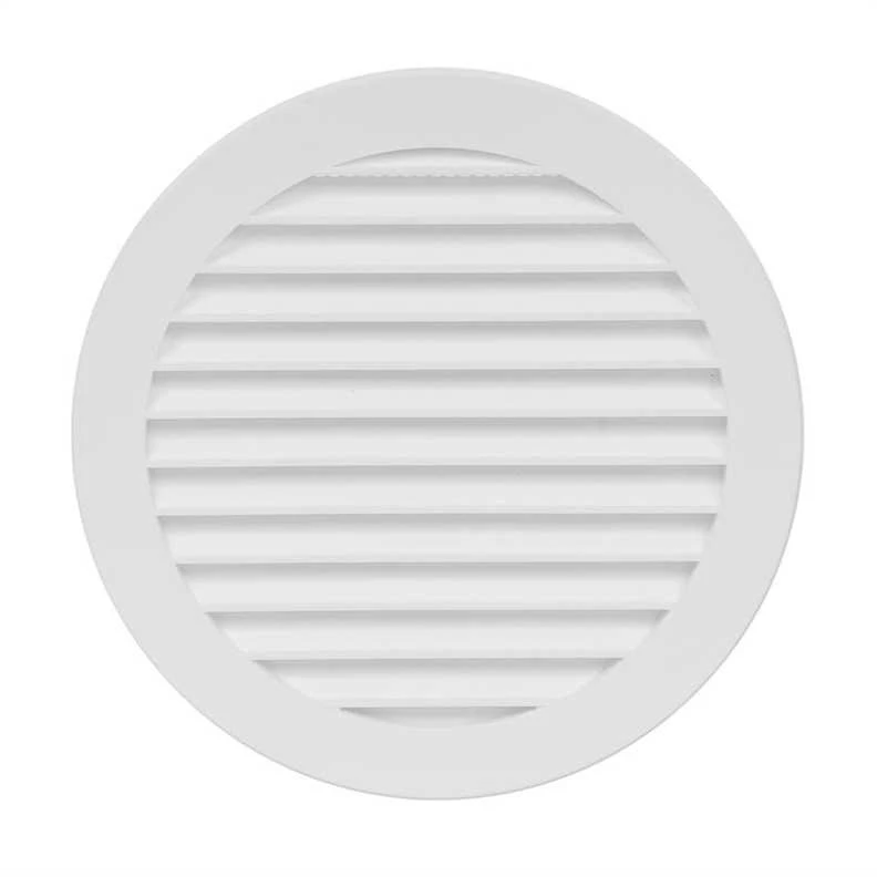 Plast. ventiliacijos grotelės EUROPLAST VR125, D125, baltos