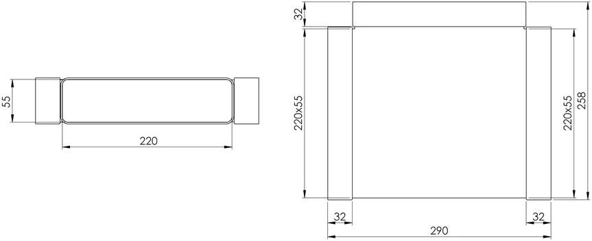 Ventiliatorius Ar trīs zariem Europlast KT25, 220 x 55 mm